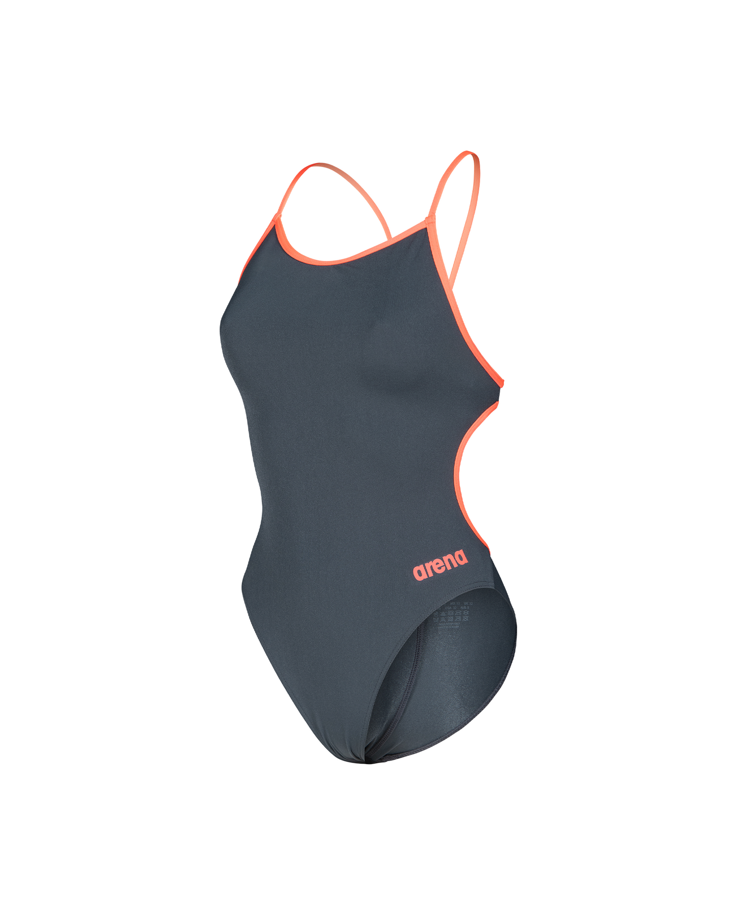 WOMENS SWIMSUIT LACE BACK SOLID